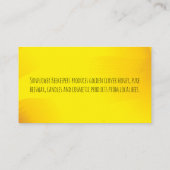 Gelbe Sonnenblume Visitenkarte (Rückseite)