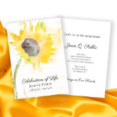 Gelbe Sonnenblume Wasserfarbenfeier Einladung
