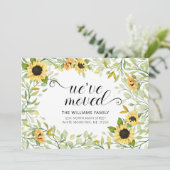 Gelbe Sonnenblume Wasserfarbenflora-Bewegung Ankündigung (Stehend Vorderseite)