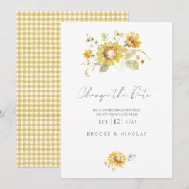 Gelbe Sonnenblume Wasserfarbenwechsel Feiertagskarte