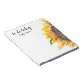 Gelbe Sonnenblume weiß zu tun heute Notizblock (angewinkelt)