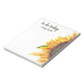 Gelbe Sonnenblume weiß zu tun heute Notizblock (Rotiert)