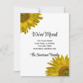 Gelbe Sonnenblumen Änderung der Ankündigungen (Vorderseite)