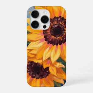 Gelbe Sonnenblumen   Aquarell-Blumenmalerei iPhone 16 Pro Hülle
