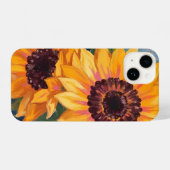 Gelbe Sonnenblumen | Aquarell-Blumenmalerei iPhone Hülle (Rückseite (Horizontal))