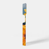 Gelbe Sonnenblumen | Aquarell-Blumenmalerei iPhone Hülle (Rechte Seite)