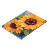 Gelbe Sonnenblumen | Aquarell-Blumenmalerei Notizblock (Linke Seite)