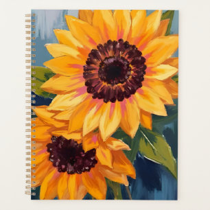 Gelbe Sonnenblumen   Aquarell-Blumenmalerei Planer