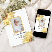 Gelbe Sonnenblumen Aquarellfarben Beerdigung Party Einladung