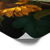 Gelbe Sonnenblumen Art Print Poster (Ecke)
