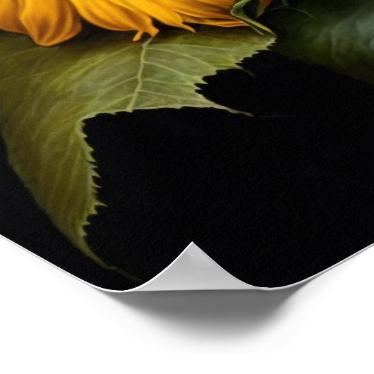 Gelbe Sonnenblumen Art Print Poster (Ecke)