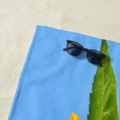 Gelbe Sonnenblumen auf blauem Himmel Badetuch (Beispiel)
