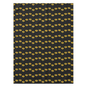 Gelbe Sonnenblumen auf schwarz Tischdecke (Vorderseite)