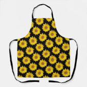 Gelbe Sonnenblumen auf schwarzer Schürze (Vorderseite)