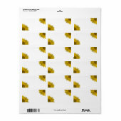 Gelbe Sonnenblumen auf Weiß Adressaufkleber (Vorne)