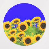 Gelbe Sonnenblumen Aufkleber (Design 2)