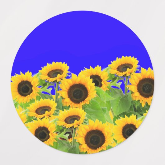 Gelbe Sonnenblumen Aufkleber (Design 1)