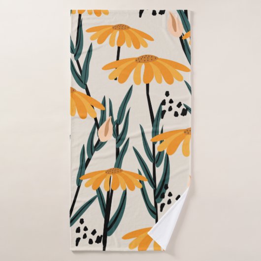Gelbe Sonnenblumen Badehandtuch (Badehandtuch)