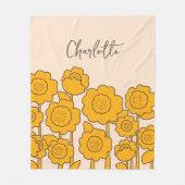 Gelbe Sonnenblumen, benutzerdefinierbarer Name Fleecedecke (Vorderseite)