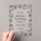 Gelbe Sonnenblumen Blätter Garten Minimalistische  Acryleinladungen (Insitu (Handheld))