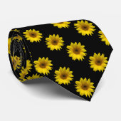 Gelbe Sonnenblumen, blühend Krawatte (Gerollt)