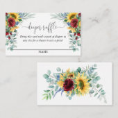 Gelbe Sonnenblumen Blumenblätterblättern Text Begleitkarte (Vorne/Hinten)