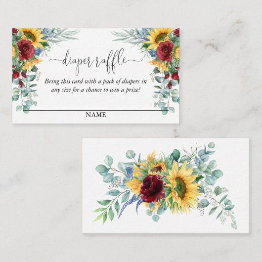 Gelbe Sonnenblumen Blumenblätterblättern Text Begleitkarte (Vorne/Hinten)