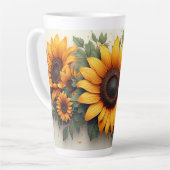 Gelbe Sonnenblumen-Blumenkunst Milchtasse (Linke Ecke)