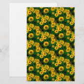 Gelbe Sonnenblumen Briefpapier (Vorne/Hinten)
