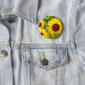 Gelbe Sonnenblumen Button (Beispiel)