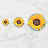 Gelbe Sonnenblumen Confetti Blue Sky Konfetti (Vorderseiten)