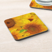Gelbe Sonnenblumen Cork Untersetzer (Linke Seite)