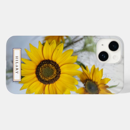 Gelbe Sonnenblumen Custom iPhone Case (Rückseite (Horizontal))