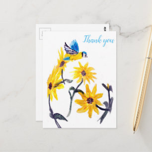 Gelbe Sonnenblumen Die Natur Vielen Dank Postkarte