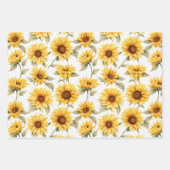 Gelbe Sonnenblumen, die Papiertüten umhüllen Geschenkpapier Set (Vorderseite)