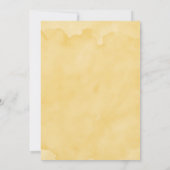 Gelbe Sonnenblumen Eiscreme Kone Brautparty in Einladung (Rückseite)