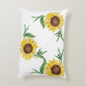 Gelbe Sonnenblumen Elefantenmädchen Individuelle N Dekokissen (Rückseite(Vertikal))