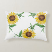 Gelbe Sonnenblumen Elefantenmädchen Individuelle N Dekokissen (Rückseite)