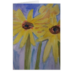 Gelbe Sonnenblumen Faltkarte