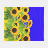 Gelbe Sonnenblumen Fleece-Decke Fleecedecke (Vorderseite (Horizontal))