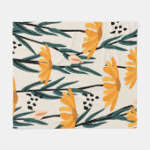 Gelbe Sonnenblumen Fleecedecke (Vorderseite (Horizontal))