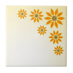 Gelbe Sonnenblumen Fliese