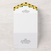Gelbe Sonnenblumen Foto Hochzeit All In One Einladung (Außenbereich)