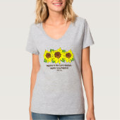 Gelbe Sonnenblumen Freude an Lord Always Scripture T-Shirt (Vorderseite)