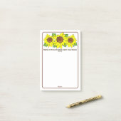 Gelbe Sonnenblumen Freude in den Lord Post-it Note Post-it Klebezettel (Auf Schreibtisch)