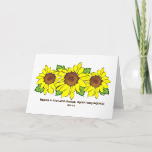 Gelbe Sonnenblumen Freuen Sie sich auf den Lord Bi Karte