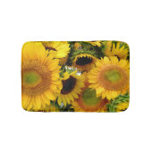 Gelbe Sonnenblumen frisch vom Bauers-Markt Badematte (Vorderseite)