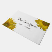 Gelbe Sonnenblumen Fußmatte (Schrägansicht)