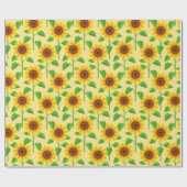 Gelbe Sonnenblumen Geschenkpapier (Flach)