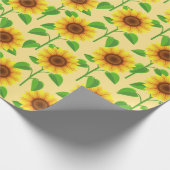Gelbe Sonnenblumen Geschenkpapier (Ecke)